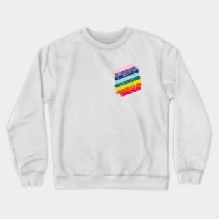 Rainbow Heart on Pocket Crewneck Sweatshirt